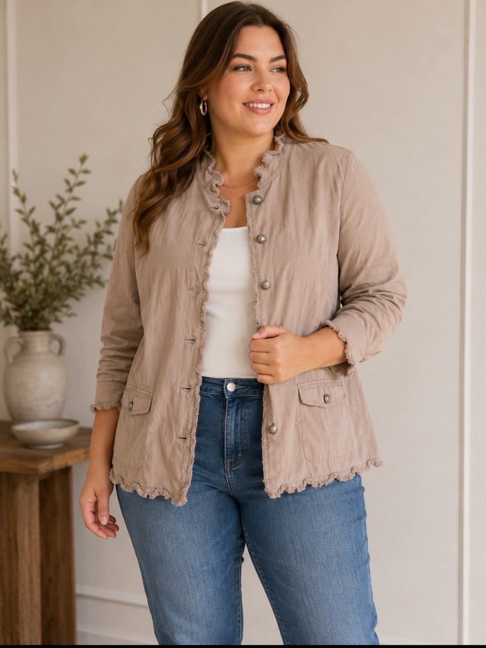 plus Women's Tan Jacket Baccini 18/20